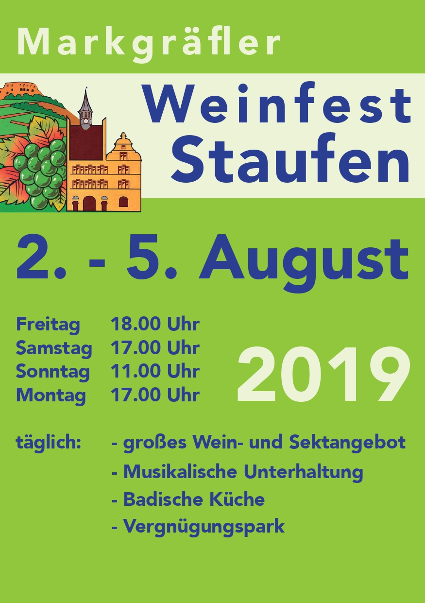 Markgräfler Weinfest in Staufen 2019